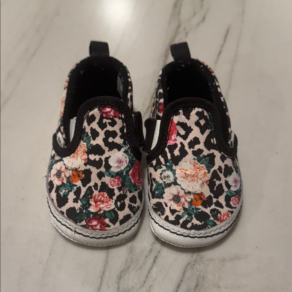 Vans Kids Sneakers with Floral and Leopard Design